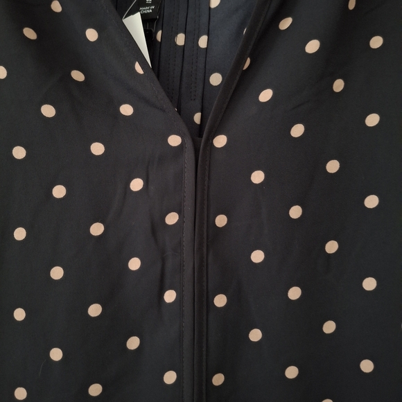 NWT Womens 41 Hawthorn 3X Polk A Dot Blouse Ruffles Top Stitch Fix Short Sleeve - Picture 2 of 14